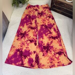 Bar III Orange and Pink Wide Leg Pants